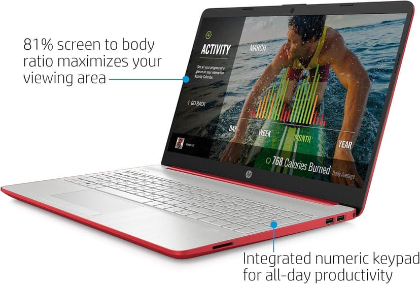 HP 15.6in Laptop (Intel Pentium Quad-Core N5000, 4GB RAM, 128GB SSD, HDMI, WiFi, Bluetooth, HD Webcam, Windows 10 S) (Renewed)