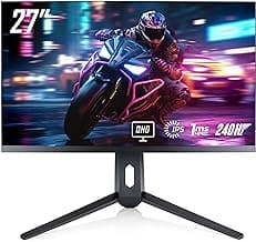 GTek 240Hz 2K Gaming Monitor, 27 Inch Display Full WQHD 2560 x 1440P, Extreme Low Motion Blur, Fast IPS 1ms MPRT, DisplayPort/HDMI, VESA - Q2740P