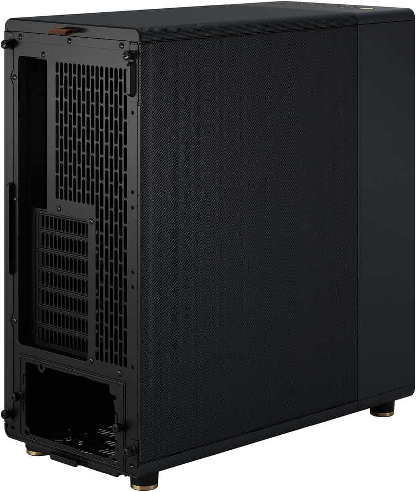 Fractal Design North - Genuine Walnut Wood Front - Mesh Side Panels - Two 140mm Aspect PWM Fans Included - Type C USB - ATX Airflow Mid Tower PC Gaming Case,Charcoal Black