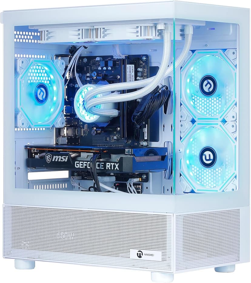 Gaming PC Desktop,AMD Ryzen 7 5700X 8 core 3.4GHz(up to 4.6GHz),GeForce RTX 4060 8GB,32GB DDR4 RAM 3200MHz,1TB NVME SSD,650W PSU, Windows 11 Home 64-bit,White