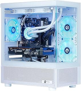 Gaming PC Desktop,AMD Ryzen 7 5700X 8 core 3.4GHz(up to 4.6GHz),GeForce RTX 4060 8GB,32GB DDR4 RAM 3200MHz,1TB NVME SSD,650W PSU, Windows 11 Home 64-bit,White