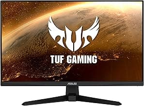 ASUS TUF Gaming 24” 1080P Monitor (VG247Q1A) - Full HD, 165Hz (Supports 144Hz), 1ms, Extreme Low Motion Blur, Adaptive-sync, FreeSync Premium, Shadow Boost, Speakers, Eye Care, HDMI, DisplayPort