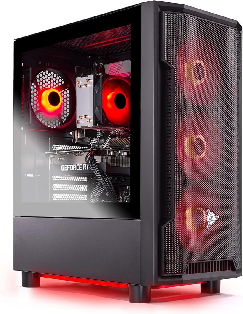 Skytech Shadow Gaming PC Desktop, Intel i5 13400F 2.5 GHz (4.6GHz Turbo Boost), NVIDIA RTX 4060 8GB GDDR6, 1TB SSD, 32GB DDR5 RAM 5200 RGB, 650W Gold PSU, Wi-Fi, Win 11 Home, AR Feature on Mobile
