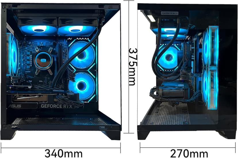 Gaming PC Desktop Computer, Ryzen 7 5700X,RTX 4060,32GB DDR4 RAM and 1TB M.2 NVMe SSD, 240 Liquid Cooler, ARGB Fans,Game Design Office (R7 5700X / RTX 4060 / 32GB DDR4 / 1TB SSD)