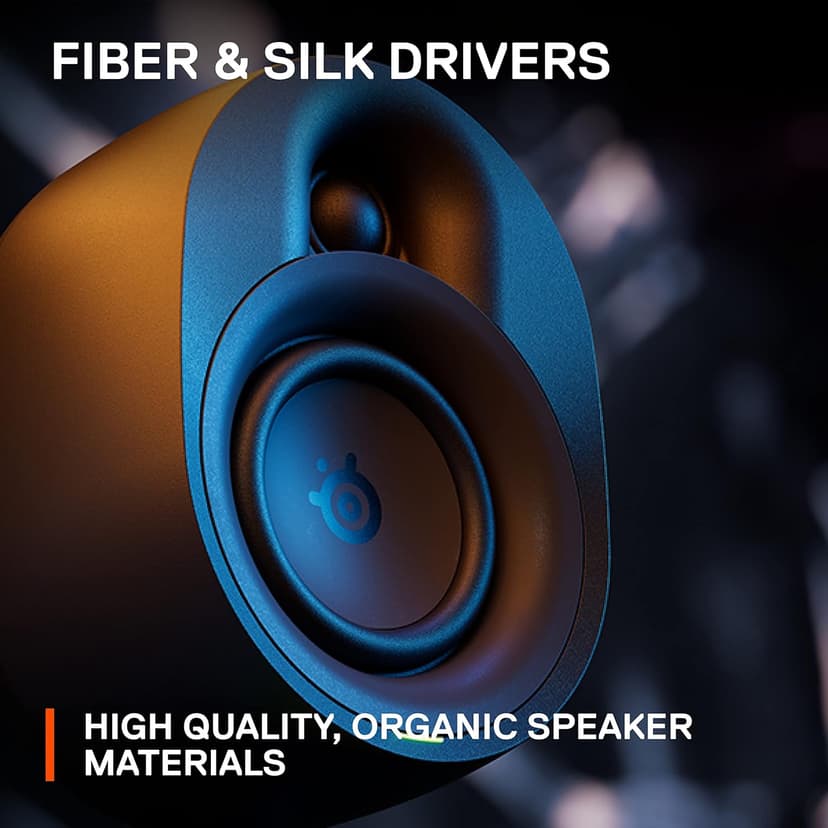 SteelSeries Arena 7 RGB Illuminated 2.1 Gaming Speakers with Powerful Bass, Subwoofer, and Bluetooth - Compatible with PC, PlayStation, Mobile - Black (Renewed)