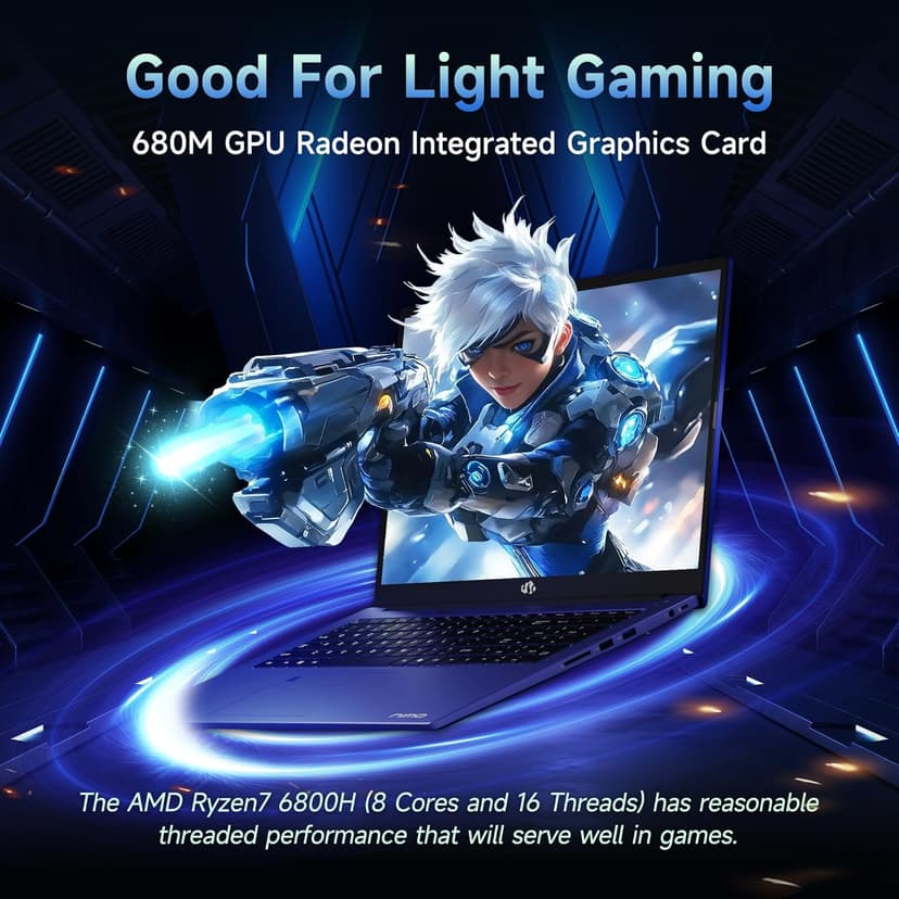 NIMO 17.3" IPS FHD-Gaming-Laptop, 8 Cores AMD Ryzen 7 6800H 32GB DDR5 RAM 1TB SSD (Beat Intel i7-12700H, Up to 4.7GHz) AMD Radeon 680M GPU-Computer with 100W Type-C Backlit Keyboard, Fingerprint