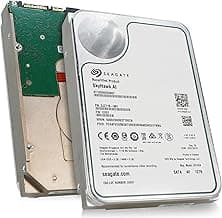 Seagate Skyhawk AI 12tb HDD 3.5 Inch SATA 6Gb/s 7200PRM 256MB Cache for NAS Internal Hard Drive for DVR NVR Security Camera System AI Application Optimization (Renewed)