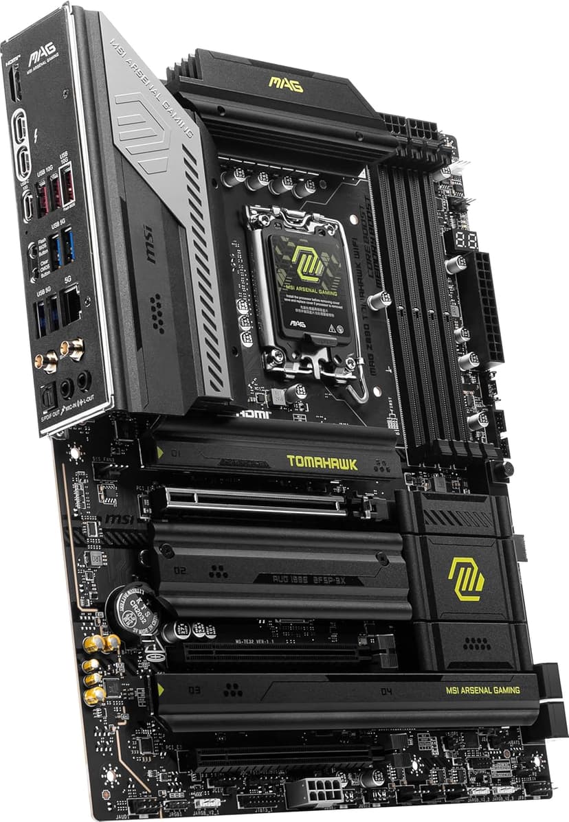 MSI MAG Z890 Tomahawk WiFi Gaming Motherboard (Supports Core Ultra Series 2 Intel Processors, LGA 1851, DDR5, PCIe 5.0, M.2, SATA, 5Gbps LAN, USB Type-C, Wi-Fi 7, Bluetooth 5.4, Thunderbolt 4, ATX)
