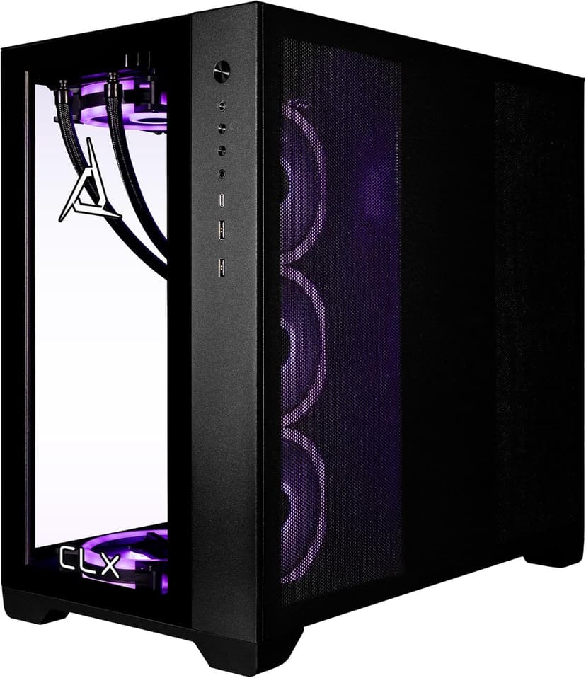 CLX Set Gaming Desktop - Liquid Cooled Intel Core i9 13900KF 3GHz 24-Core Processor, 64GB DDR5 Memory, GeForce RTX 4070 12GB GDDR6X Graphics, 2TB SSD, 6TB HDD, WiFi, Windows 11 Home 64-bit