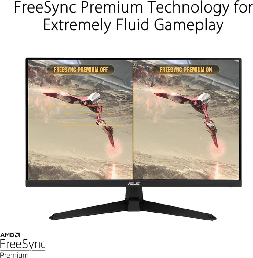 ASUS TUF Gaming 27" 1080P Monitor - Full HD, 165Hz (Supports 144Hz), 1ms, Extreme Low Motion Blur, FreeSync Premium, Shadow Boost, Eye Care, HDMI, DisplayPort, Tilt Adjustable - VG277Q1A,Black