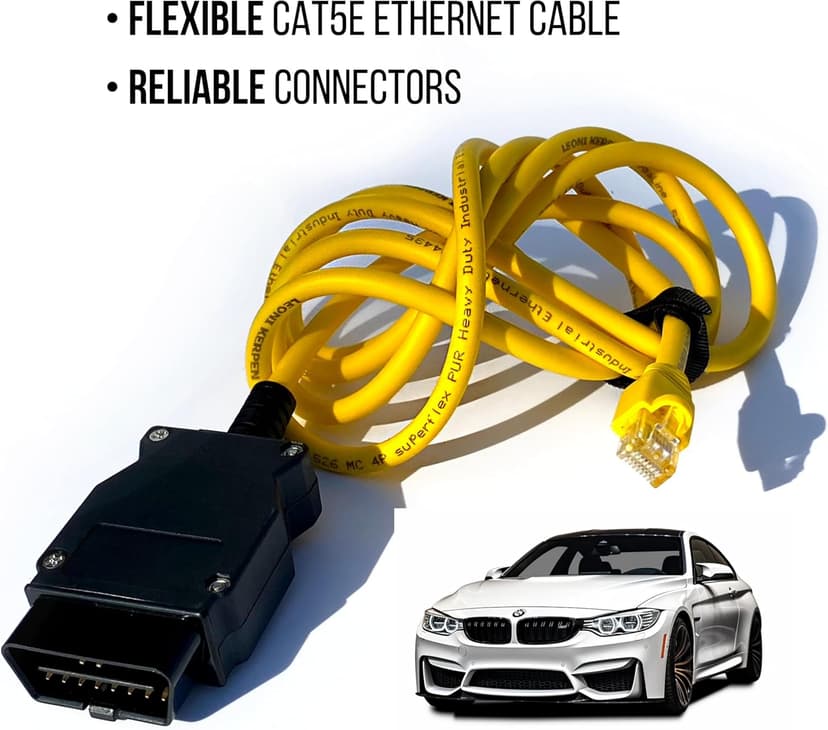 OHP ENET Bimmercode OBD2 Cable for BMW F- Series Coding | E SYS ISTA+ ICOM Bootmod3 Bimmerlink OBD | Heavy Duty Cable