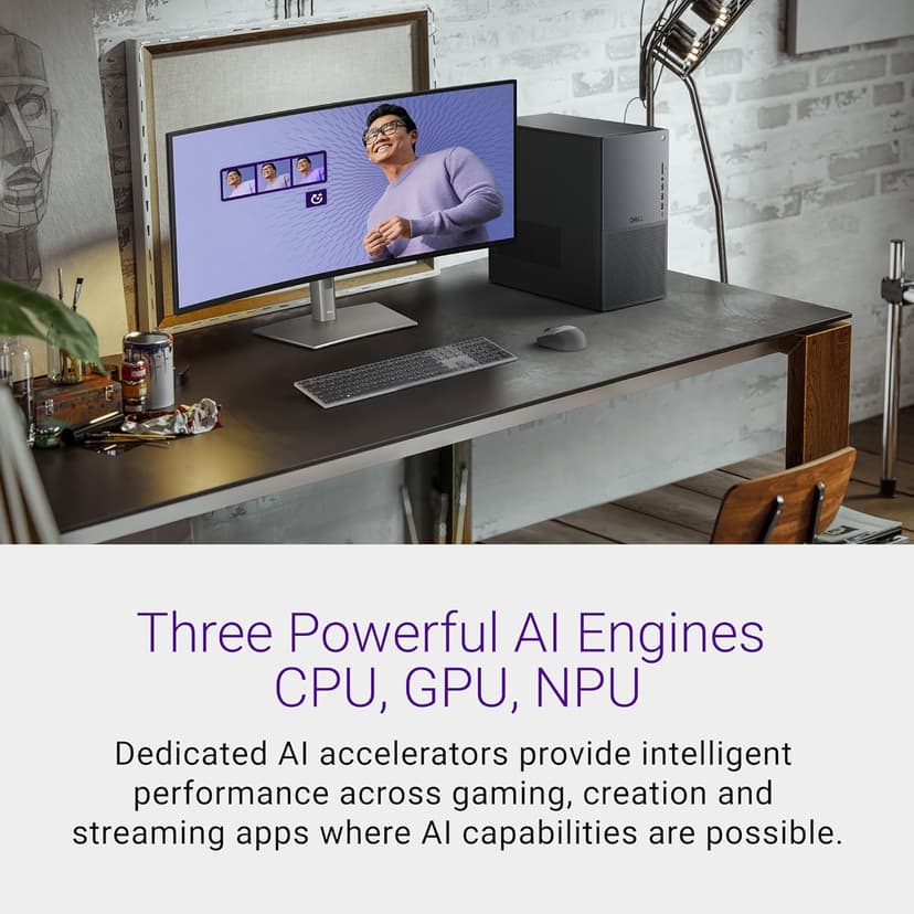 Dell Tower Plus EBT2250 Desktop - Intel Core Ultra 7 265, 1TB SSD, 32GB DDR5 RAM, Intel UHD, 1 Year Onsite Service & 6 Month Migrate, Windows 11 Home, 1-Year McAfee+Premium Protection - Black