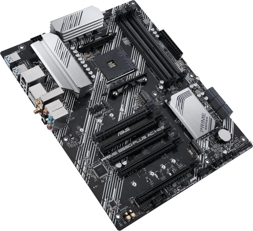 ASUS Prime B550-PLUS AC-HES AMD AM4 (3rd Gen Ryzen) ATX Motherboard (Dual M.2, PCIe4.0, WIFI5, 1Gb Ethernet, SATA 6 Gbps, USB 3.2 Gen 2 Type-C, Front USB 3.2 Gen 1 Type-C and CEC Tier II Ready)
