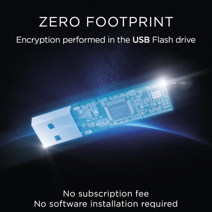 32GB Secure 360 Encrypted USB3.0 Flash Drive (256-bit AES Encryption)