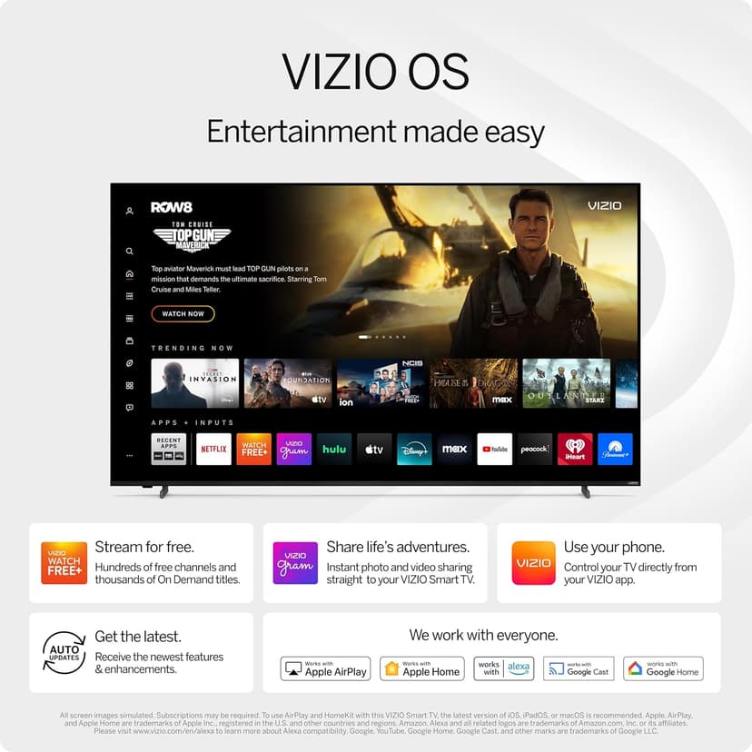 VIZIO 40-inch Full HD 1080p Smart TV with DTS Virtual: X, Alexa Compatibility, Google Cast Built-in, Bluetooth Headphone Capable, (VFD40M-08 New)