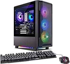 Skytech Gaming Shadow Desktop PC, Ryzen 7 7700X 4.5 GHz (5.4GHz Turbo), NVIDIA RTX 5060, 1TB Gen4 NVMe SSD, 32GB DDR5 RAM 5600 RGB, 650W Gold PSU, Wi-Fi, Win 11