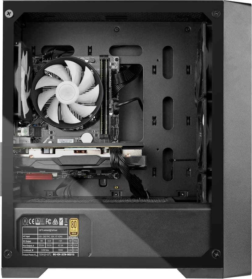 Blackout Computers Gaming Desktop PC Computer, Intel Core i7 3.6 GHz up to 4.0 GHz,AMD Radeon RX 580 8G GDDR5,16GB RAM,1TB NVME SSD, Windows 10 Pro, WiFi, Bluetooth 5.0, VR Ready,RGB Fans x4 (Renewed)
