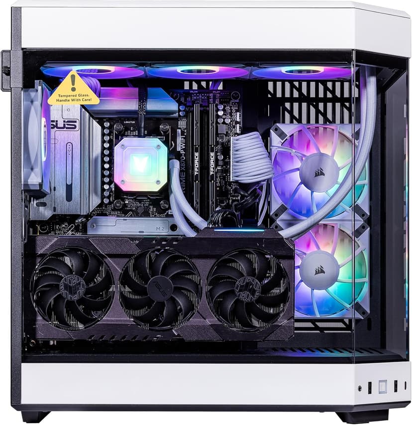 Velztorm Praetix 3D Prebuilt PC - Beats 4090 (AMD Ryzen 7 9800X3D, GeForce RTX 5080, 32GB DDR5, 2TB PCIe SSD, RGB Fans, 360mm AIO, 1000W PSU, WiFi 7, Bluetooth 5.4, RJ-45, HDMI, Win 11 Pro)