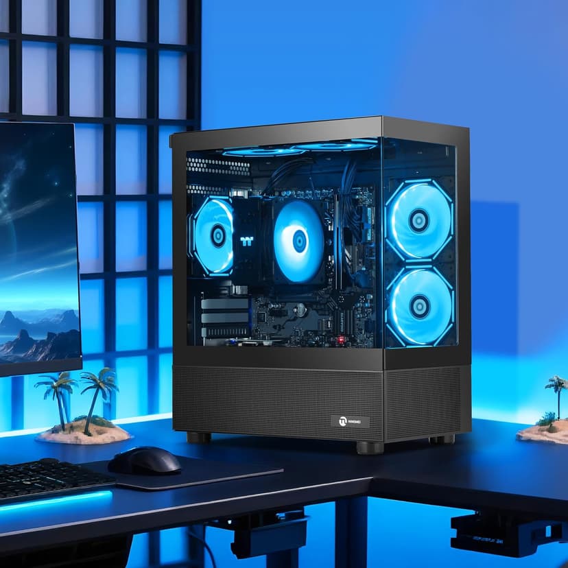 Desktop PC Computer AMD Ryzen 7 5700G 8 core 3.8GHz(up to 4.6GHz), 16GB DDR4 RAM 3200MHz,1TB NVME SSD,Tower Computer with 550W PSU, Windows 11 Home 64-bit for Home and Office.