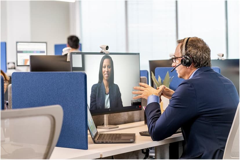 Poly - Voyager 4320 UC Wireless Headset + Charge Stand (Plantronics) - Headphones with Boom Mic - Connect to PC/Mac via USB-A Bluetooth Adapter, Cell Phone via Bluetooth - Works with Teams, Zoom &More