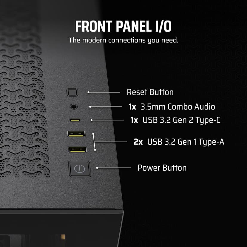 CORSAIR 3500X ARGB Mid-Tower ATX PC Case – Panoramic Tempered Glass – Reverse Connection Motherboard Compatible – 3X CORSAIR RS120 ARGB Fans Included – Black
