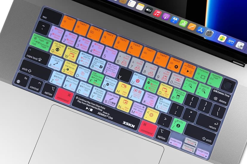 XSKN Ableton Live Shortcuts US Version Keyboard Silicone Skin Cover Fits for Apple Since 2021 Released MacBook Air MacBook Pro 13.6 15.3 14.2 16.2 Inch with M1 M2 M3 M4 Chip and Touch ID