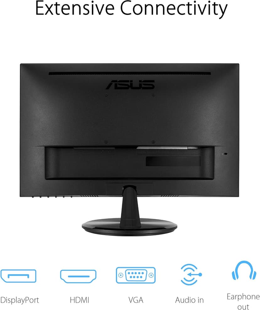 ASUS VP229Q 21.5” Monitor, 1080P Full HD, 75Hz, IPS, FreeSync/Adaptive-Sync, Eye Care, HDMI DisplayPort VGA, Frameless, VESA Wall Mountable BLACK