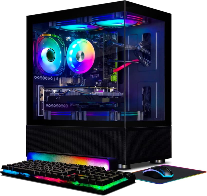 STGAubron Gaming Desktop PC, Intel Core I7 8th Gen up to 4.1G, GeForce GTX 1660 Super 6G, 16G DDR4, 512G SSD, WiFi 6 & BT 5.2, RGB Fan x4, Windows 11 Home