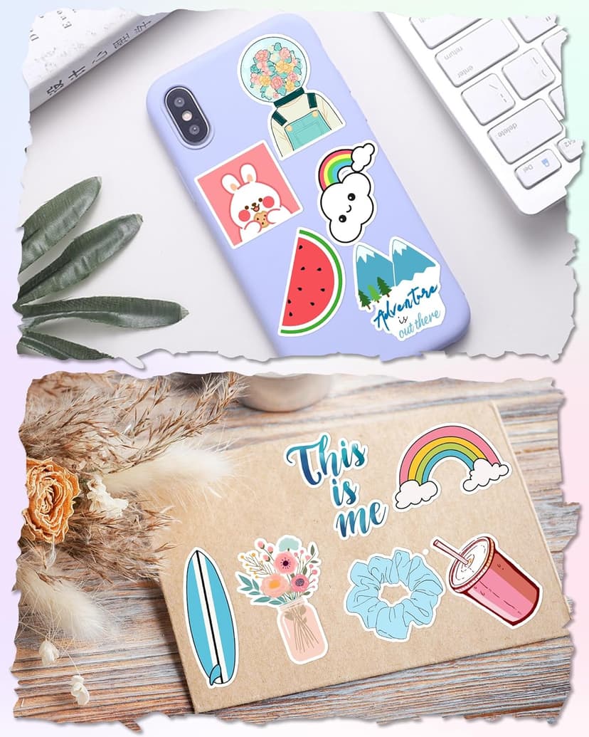 300 Pcs Stickers for Kids, Cute Water Bottle Vinyl Waterproof Laptop Stickers for Students Gifts School Supplies Classroom Teacher Prizes Sticker Pack for Kids Girls Teens