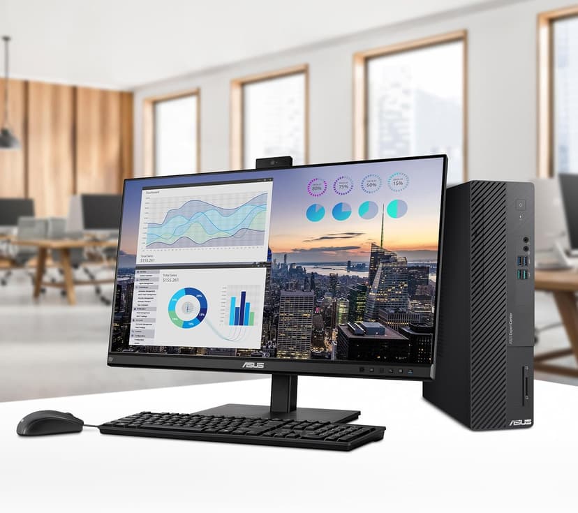 ExpertCenter D5 Small Form Factor Desktop PC, Intel Core i5-13400, 16GB DDR4 RAM, 1TB PCIe SSD, Windows 11 Pro, Black, D500SE-AS504