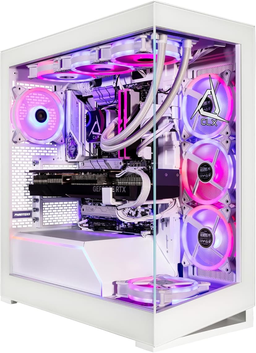 CLX Horus Gaming PC - Intel Core i9 14900KF 3.2GHz, GeForce RTX 4090, 2TB NVMe M.2 SSD, 6TB HDD, 64GB DDR5 RGB Memory, 360mm AIO, WiFi, Windows 11 Home, White