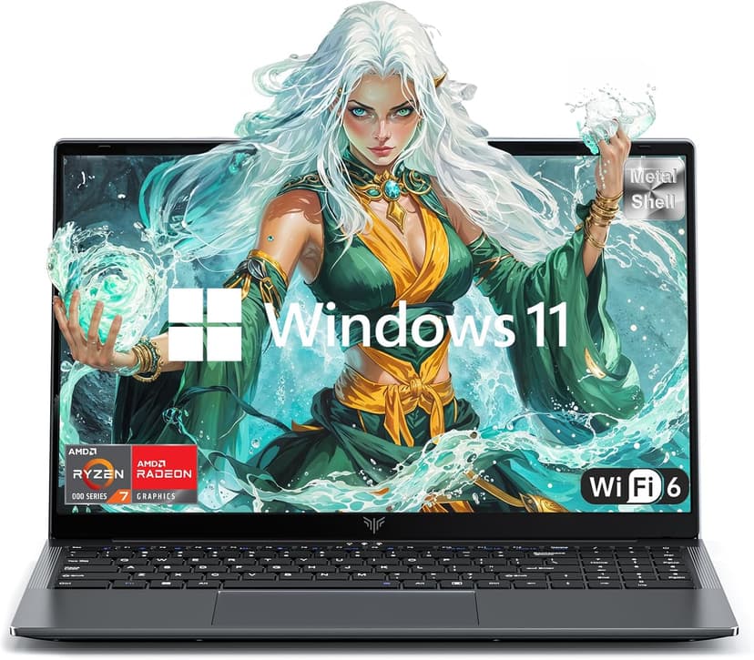 Gaming Laptop,AMD Ryzen 7 5825U Processor(8C/16T,Up to 4.5Hz),16GB DDR4 512GB M.2 2280 NVMe SSD High Performance Gaming Laptopr for Business, Officeand Light Gaming