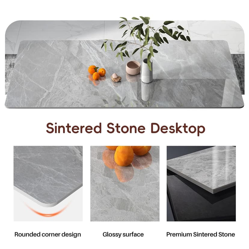 55'' x 28'' Sintered Stone Table top, DIY Replacement & Cover Marble Desktop, Table Top for Kitchen Table, Outdoor Indoor Dining Table