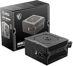 MSI MAG A650BN Gaming Power Supply - 80 Plus Bronze Certified 650W - Compact Size - ATX PSU