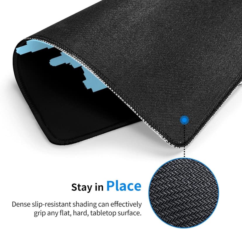 Chicago City Flag Skyline Mouse Pad, Laptop Office Desk Accessories Wireless Mouse Pad Mouse Pad Non-Slip Water Resistant Desk Mat Premium Computer Accessories, Black