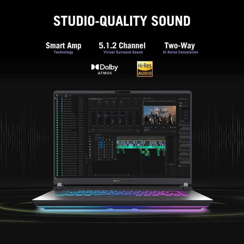 ASUS ROG Strix G16 (2025) Gaming Laptop, 16” FHD+ 16:10 165Hz/3ms Display, NVIDIA® GeForce RTX™ 5060 Laptop GPU, Intel® Core™ i7 Processor 14650HX, 16GB DDR5, 1TB Gen 4 SSD, Wi-Fi 7, Windows 11 Home
