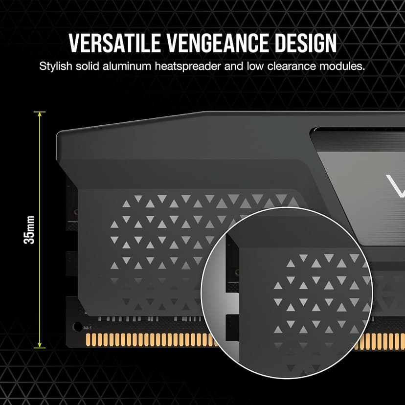 Corsair VENGEANCE DDR5 64GB (2x32GB) DDR5 6000MHz CL30 AMD EXPO Intel XMP iCUE Compatible Computer Memory – Gray (CMK64GX5M2B6000Z30)