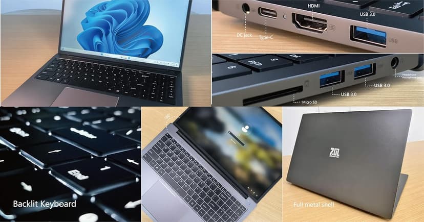 Gaming Computer,Laptop Gamer,16GB RAM 512GB SSD,N100 (Up to 3.4GHz,12th),16" FHD,Aluminum Body,with WiFi/BT,Backlit Keyboard,Support Type C Charging,for Gaming,Business,SpaceGray