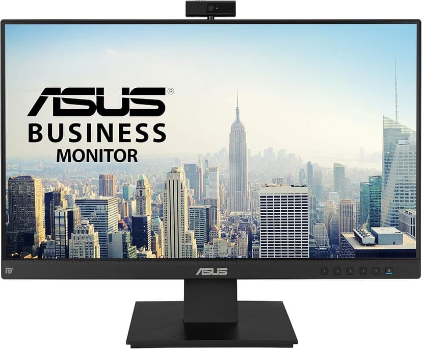 ASUS BE24EQK 23.8” Business Monitor with 1080P Full HD IPS, Eye Care, DisplayPort HDMI, Frameless, Built-in Adjustable 2MP Webcam, Mic Array, Stereo speaker, Video Conference,BLACK