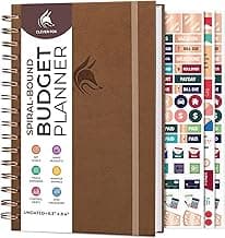 Clever Fox Budget Planner Spiral – Expense Tracker Notebook – Monthly Budgeting Organizer, Finance Logbook & Accounts Book to Control Your Money – Undated Bill Tracker, 6.3x8.4” - Brown