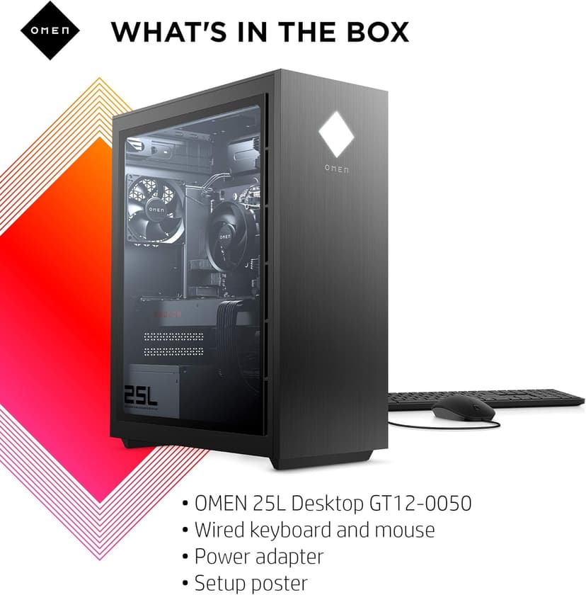 25L Gaming Desktop PC, AMD Radeon RX 5700, AMD Ryzen 7 3700X, HyperX 16 GB DDR4 RAM, 1 TB SATA Hard Drive & 512 GB PCIe NVMe SSD, Windows 10 Home, VR Ready, RGB Lighting (GT12-0050, 2020 Model)