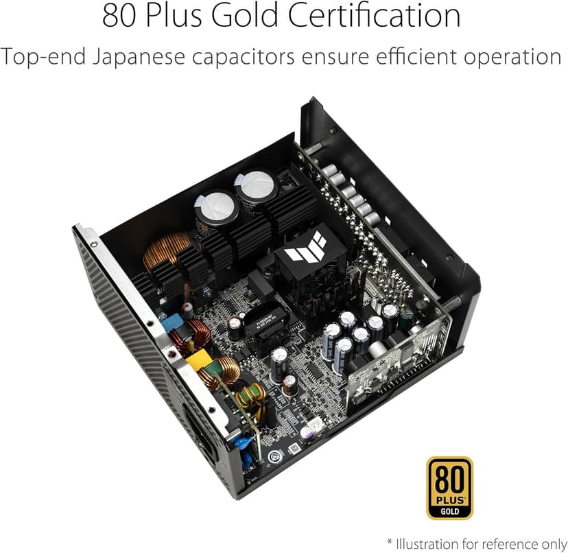 ASUS TUF Gaming 850W Gold (850 Watt, ATX 3.0 Compatible, Fully Modular Power Supply, 80+ Gold, Military-Grade Components, Dual Ball Bearing, Axial-tech Fan, PCB Coating, 10 Year Warranty)