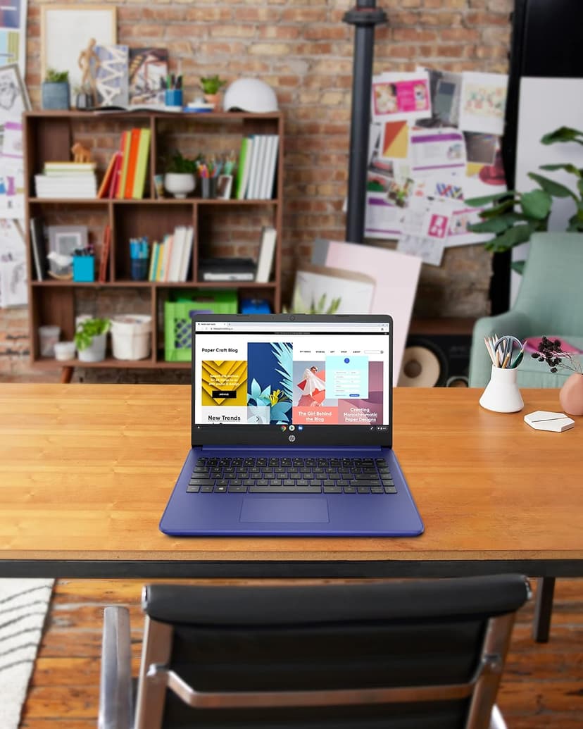 HP 14 Laptop, Intel Celeron N4020, 4 GB RAM, 64 GB Storage, 14-inch Micro-edge HD Display, Windows 11 Home, Thin & Portable, 4K Graphics, One Year of Microsoft 365 (14-dq0010nr, Indigo Blue)