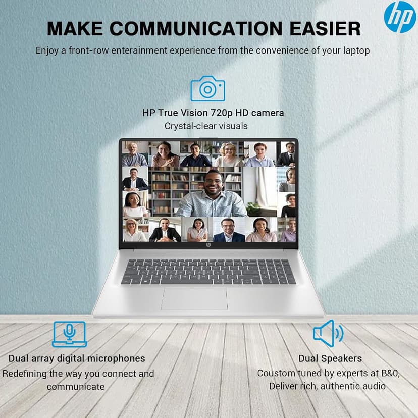 HP 17 Touchscreen Laptop Computer, 17.3" HD+ Touch Screen Business Laptop, Intel Core i7, 32GB RAM, 1TB SSD+512GB Docking Set, Windows 11 Pro Lifetime Office, 10-Key Backlit Keyboard