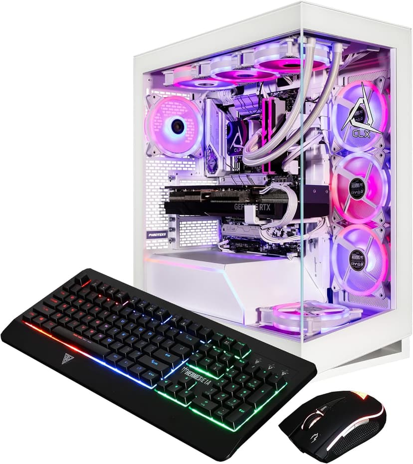 CLX Horus Gaming PC - Intel Core i9 14900KF 3.2GHz, GeForce RTX 4090, 2TB NVMe M.2 SSD, 6TB HDD, 64GB DDR5 RGB Memory, 360mm AIO, WiFi, Windows 11 Home, White
