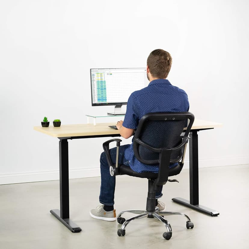 VIVO Light Wood 60 x 24 inch Universal Solid One-Piece Table Top for Standard and Sit to Stand Height Adjustable Home and Office Desk Frames, DESK-TOP60C