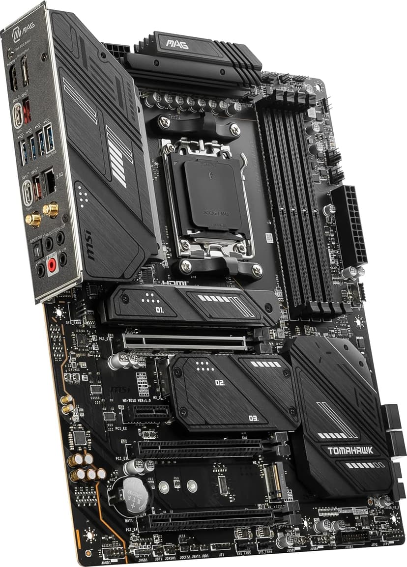msi MAG X670E Tomahawk WiFi Gaming Motherboard (AMD Ryzen 9000/8000/7000 Series Processors, AM5, DDR5, PCIe 5.0, SATA 6Gb/s, M.2, USB 3.2 Gen 2, Wi-Fi 6E, Bluetooth 5.3, 2.5Gbps LAN, HDMI/DP, ATX)