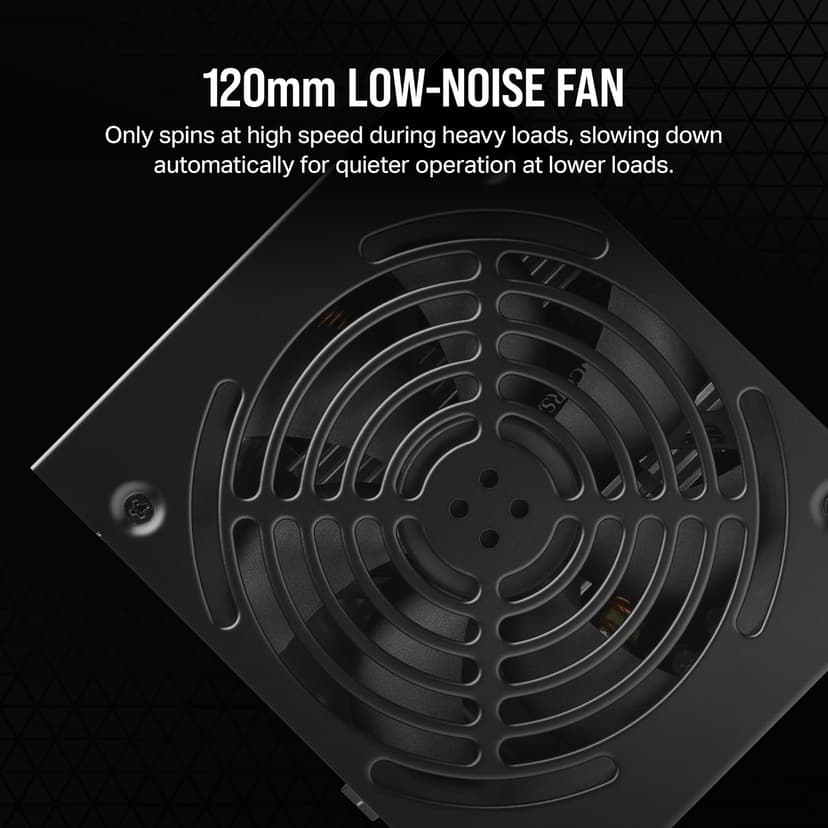 CORSAIR CX650 80 Plus Bronze Non Modular Low-Noise ATX 650 Watt Power Supply - NA - Black