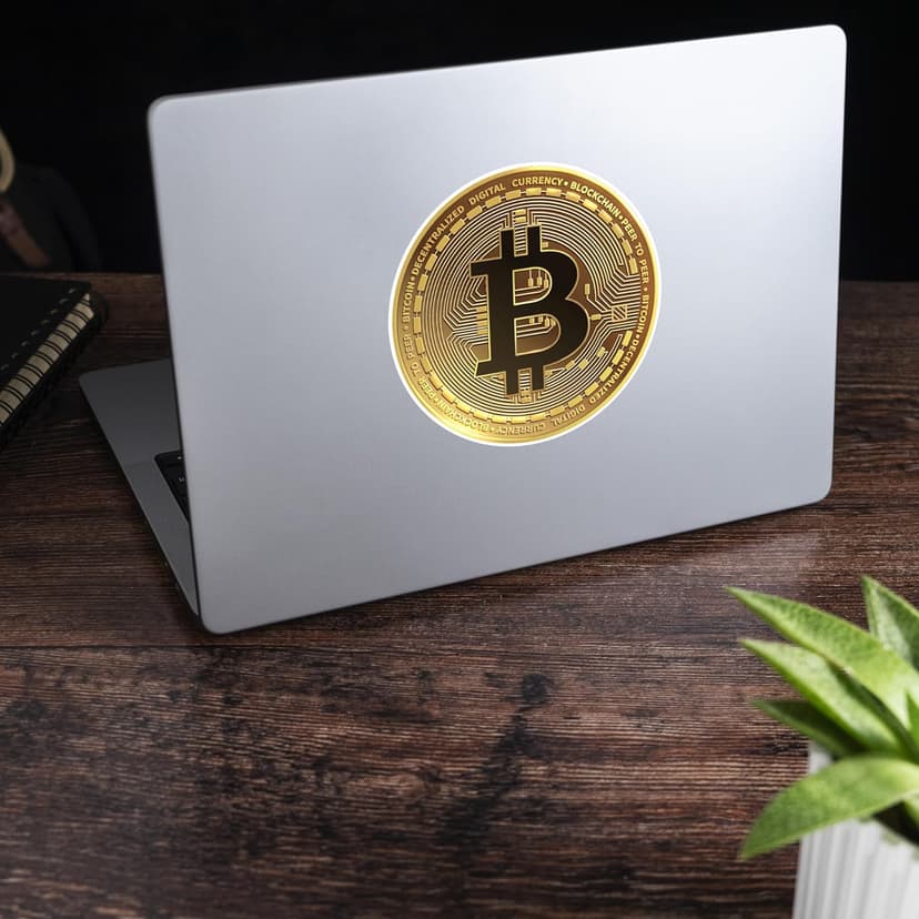 Crypto Mining Bull Trading Bitcoin Money Sticker – Cryptocurrency Enthusiast Car Bumper & Window Sticker Laptop Skateboard Luggage Sticker for Truck Hardhat Stickers for Men and Woman 4.5" so38