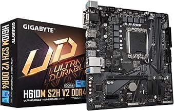 GIGABYTE H610M S2H V2 DDR4 (H610/ Intel/LGA 1700/ Micro ATX/ DDR4/ Single M.2/ PCIe 4.0/ USB 3.2 Gen1/ Realtek GbE LAN/Motherboard)